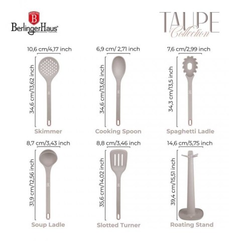 ZESTAW PRZYBORÓW KUCHENNYCH BERLINGER HAUS BH-8618 TAUPE Berlinger haus