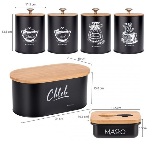 CHLEBAK Z ZESTAWEM POJEMNIKÓW I MASELNICZKA E-6079 Elitehoff