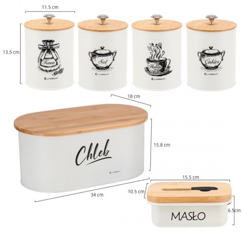 CHLEBAK Z ZESTAWEM POJEMNIKÓW I MASELNICZKA E-6080 Elitehoff