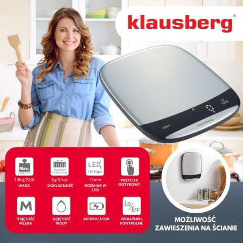 ELEKTRONICZNA WAGA KUCHENNA 10kg KLAUSBERG KB-7936 Klausberg
