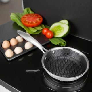 PATELNIA STALOWA 18cm Z POWŁOKĄ PLASTER MIODU E-7544 Elitehoff