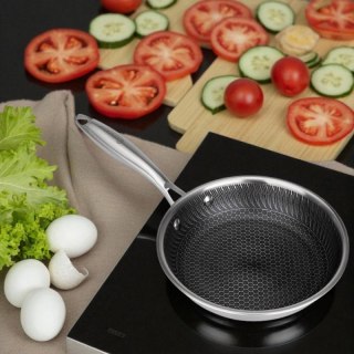 PATELNIA STALOWA 20cm Z POWŁOKĄ PLASTER MIODU E-7545 Elitehoff