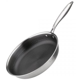 PATELNIA STALOWA 28cm Z POWŁOKĄ PLASTER MIODU E-7549 Elitehoff