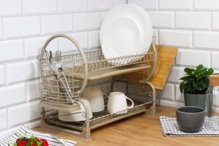 SUSZARKA DWUPOZIOMOWA DO NACZYŃ Z OCIEKACZEM I TACĄ 4029 Brunbeste