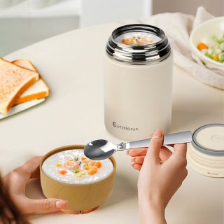 TERMOS OBIADOWY 1050ml Z MISKĄ I SKŁADANĄ ŁYŻKĄ E-8248 Elitehoff