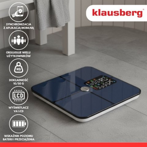 ANALITYCZNA WAGA ŁAZIENKOWA SMART IOS ANDROID KLAUSBERG KB-7940 Klausberg