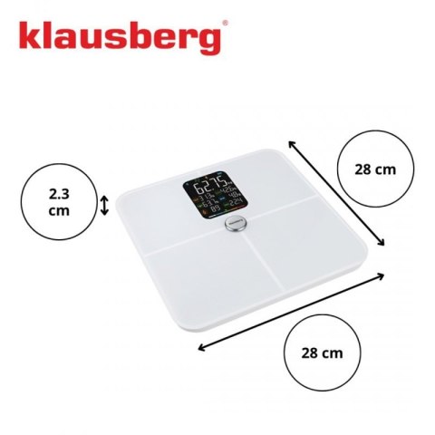 ANALITYCZNA WAGA ŁAZIENKOWA SMART IOS ANDROID KLAUSBERG KB-7941 Klausberg
