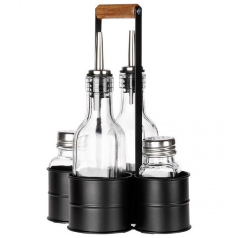 BUTELKI SZKLANE DO OLIWY OCTU 2x 250ml PRZYPRAWNIKI W STOJAKU 229276 Orion