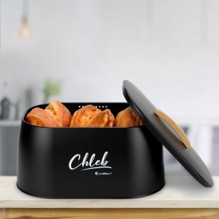 CHLEBAK POJEMNIK STALOWY NA PIECZYWO E-6324 czarny Elitehoff