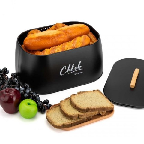 CHLEBAK POJEMNIK STALOWY NA PIECZYWO E-6324 czarny Elitehoff