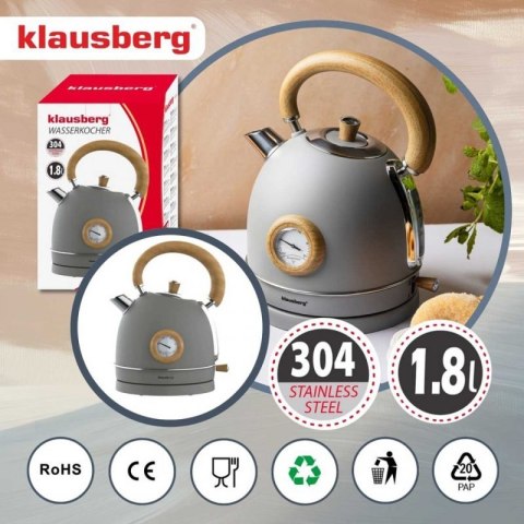 CZAJNIK ELEKTRYCZNY 1,8L Z TERMOMETREM KLAUSBERG KB-9009 RETRO Klausberg