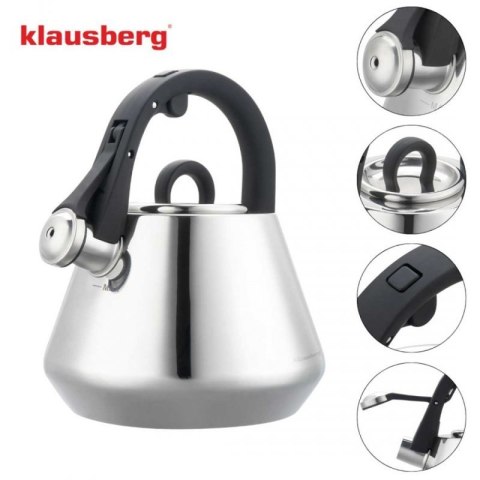 CZAJNIK STALOWY Z GWIZDKIEM 2,5L KLAUSBERG KB-7947 Klausberg