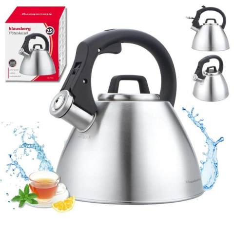 CZAJNIK STALOWY Z GWIZDKIEM 2,5L KLAUSBERG KB-7951 Klausberg