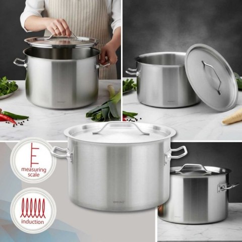 GARNEK GASTRONOMICZNY Z POKRYWĄ STALOWĄ Ø32cm 17L KINGHOFF KH-2023 Kinghoff