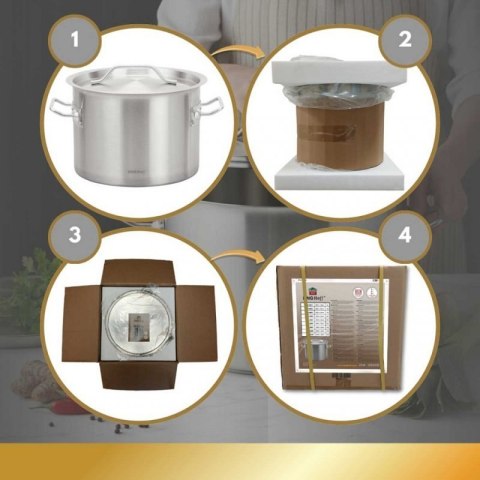 GARNEK GASTRONOMICZNY Z POKRYWĄ STALOWĄ Ø32cm 17L KINGHOFF KH-2023 Kinghoff