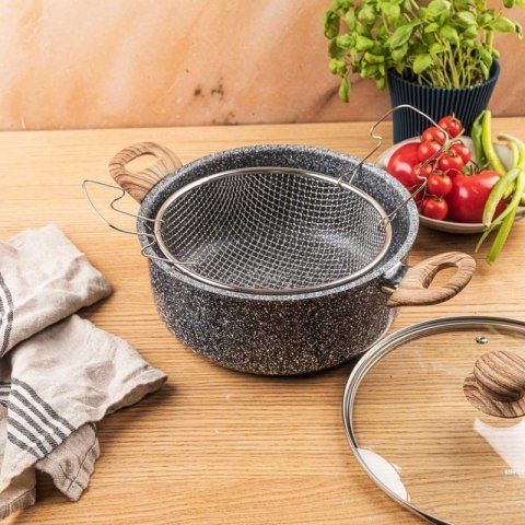 GARNEK MARMUROWY Z KOSZEM DO SMAŻENIA KINGHOFF KH-1985 4L Kinghoff