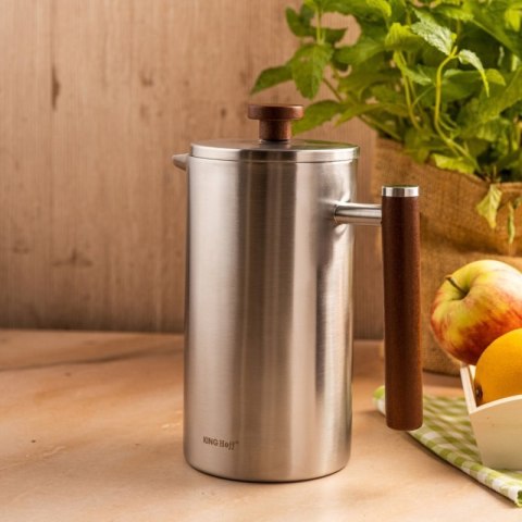 STALOWY ZAPARZACZ TŁOKOWY DO KAWY HERBATY 1L KINGHOFF KH-1995 Kinghoff