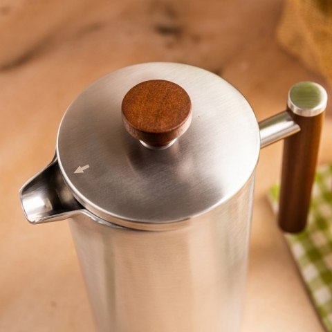 STALOWY ZAPARZACZ TŁOKOWY DO KAWY HERBATY 1L KINGHOFF KH-1995 Kinghoff