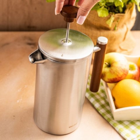 STALOWY ZAPARZACZ TŁOKOWY DO KAWY HERBATY 1L KINGHOFF KH-1995 Kinghoff