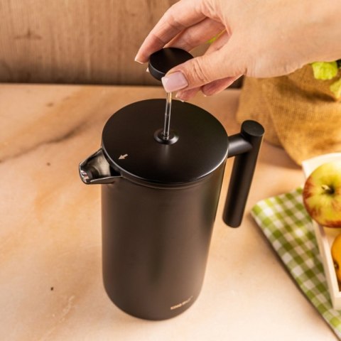 STALOWY ZAPARZACZ TŁOKOWY DO KAWY HERBATY 1L KINGHOFF KH-1996 Kinghoff