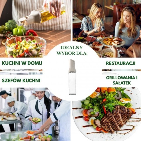 SZKLANA BUTELKA 500ml Z NALEWAKIEM DO OCTU I OLIWY KINGHOFF KH-2004 Kinghoff