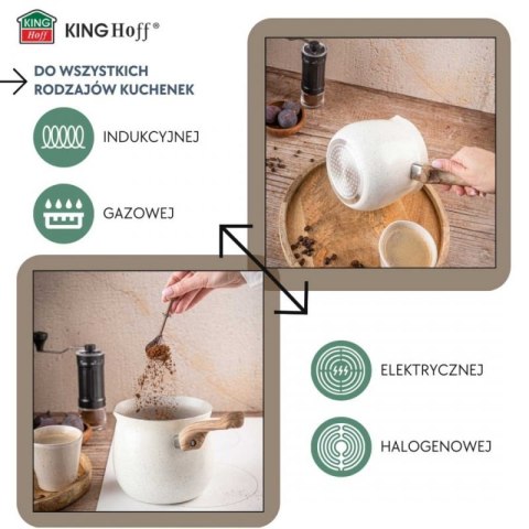 TYGIELEK MARMURKOWY DO KAWY PO TURECKU 1,8L KINGHOFF KH-1982 INDUKCJA Kinghoff