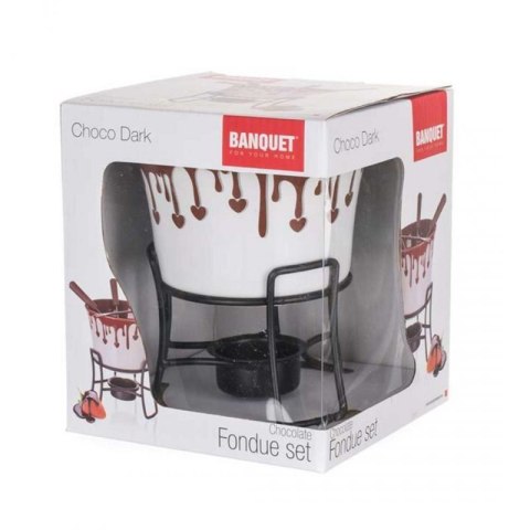 ZESTAW DO FONDUE CZEKOLADOWEGO + WIDELCZYKI BANQUET CHOCO DARK Banquet