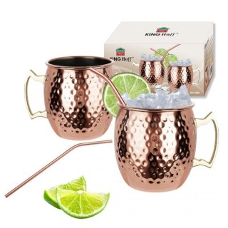 ZESTAW STALOWYCH KUBKÓW 500ml DO DRINKÓW MOSCOW MULE KINGHOFF KH-2000 Kinghoff