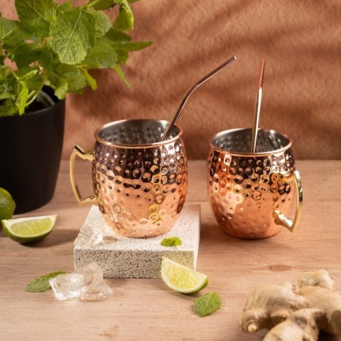 ZESTAW STALOWYCH KUBKÓW 500ml DO DRINKÓW MOSCOW MULE KINGHOFF KH-2000 Kinghoff