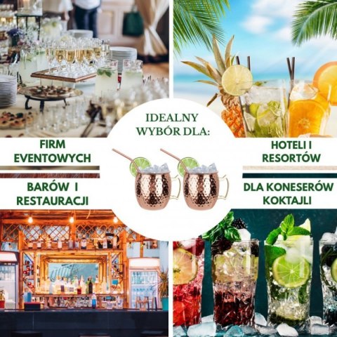 ZESTAW STALOWYCH KUBKÓW 500ml DO DRINKÓW MOSCOW MULE KINGHOFF KH-2000 Kinghoff