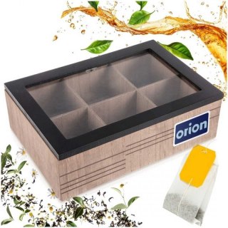 DREWNIANY POJEMNIK PUDEŁKO NA HERBATĘ EKSPRESOWĄ 154072 Orion