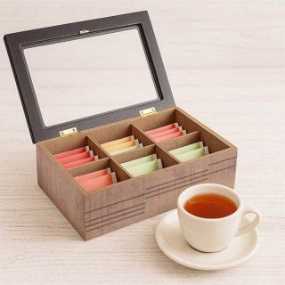 DREWNIANY POJEMNIK PUDEŁKO NA HERBATĘ EKSPRESOWĄ 154072 Orion