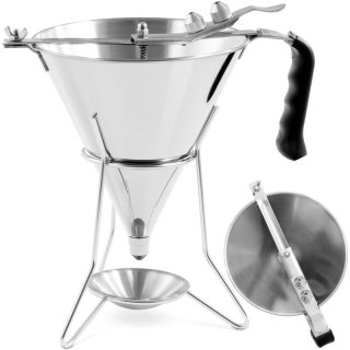Dozownik lejek pistolet do sosów polew stalowy + stojak 3 dysze 1.8 l Royal catering