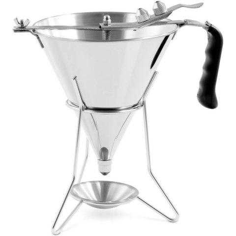 Dozownik lejek pistolet do sosów polew stalowy + stojak 3 dysze 1.8 l Royal catering