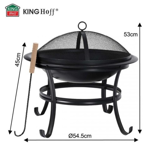 PALENISKO OGRODOWE 54cm Z POKRYWĄ KINGHOFF KH-2030 Kinghoff