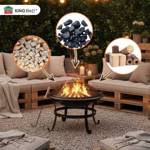 PALENISKO OGRODOWE 54cm Z POKRYWĄ KINGHOFF KH-2030 Kinghoff