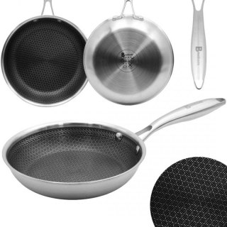 PATELNIA STALOWA 22cm Z POWŁOKĄ PLASTER MIODU 5549 Brunbeste