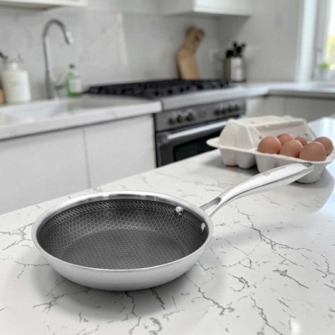 PATELNIA STALOWA 22cm Z POWŁOKĄ PLASTER MIODU 5549 Brunbeste