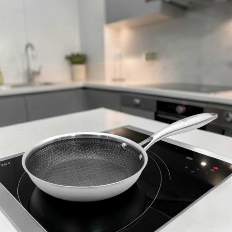 PATELNIA STALOWA 26cm Z POWŁOKĄ PLASTER MIODU 5551 Brunbeste