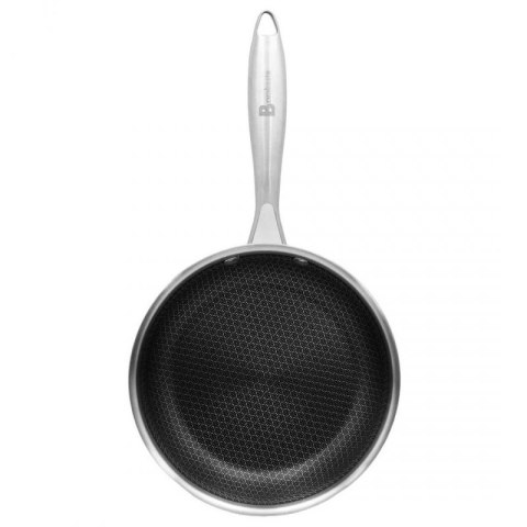 PATELNIA STALOWA Z POKRYWKĄ 26cm POWŁOKA PLASTER MIODU 5555 Brunbeste