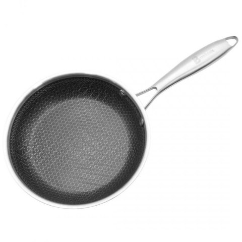 PATELNIA STALOWA Z POKRYWKĄ 26cm POWŁOKA PLASTER MIODU 5555 Brunbeste