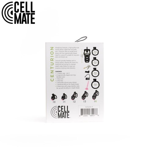 Pas cnoty Centurion Chastity Cage Black Size 4 CELLMATE CELLMATE