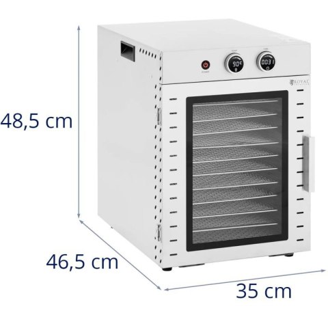Suszarka do żywności owoców grzybów ziół 12 rusztów 1000 W Royal catering