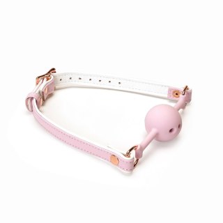 Knebel White & Pink Fairy Goat Leather Ball Gag Liebe Seele Liebe Seele