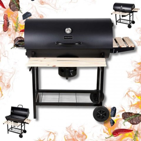 DUŻY GRILL WĘGLOWY NA KÓŁKACH Z PÓŁKAMI KLAUSBERG KB-9033 Klausberg
