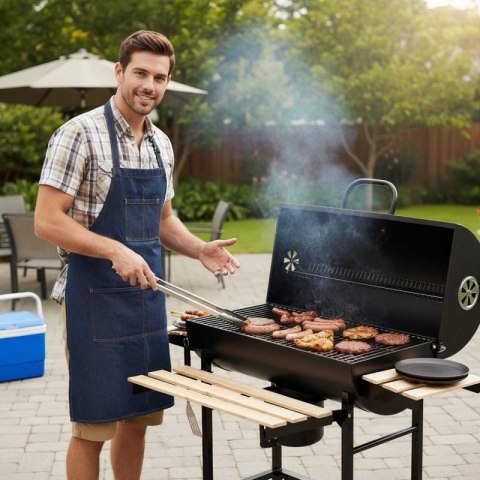 DUŻY GRILL WĘGLOWY NA KÓŁKACH Z PÓŁKAMI KLAUSBERG KB-9033 Klausberg