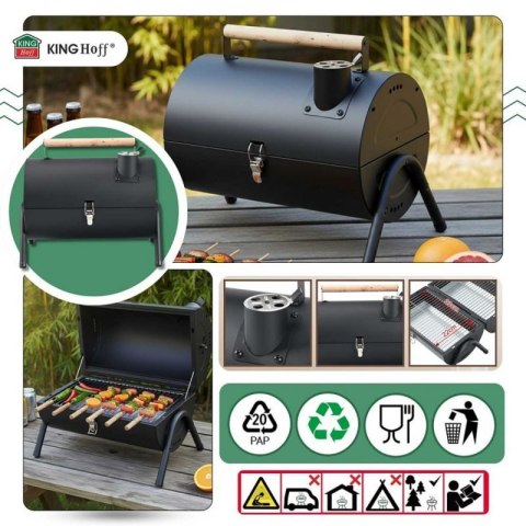 GRILL WĘGLOWY PRZENOŚNY SKŁADANY KINGHOFF KH-2032 Kinghoff