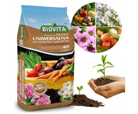 BIOVITA Beztorfowa ziemia uniwersalna 40L (60)