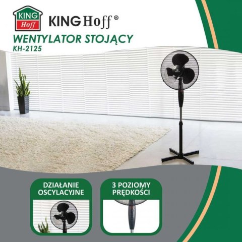 WENTYLATOR WIATRAK STOJĄCY PODŁOGOWY KINGCOOL KC-2125 czarny Kinghoff