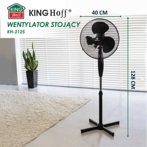 WENTYLATOR WIATRAK STOJĄCY PODŁOGOWY KINGCOOL KC-2125 czarny Kinghoff